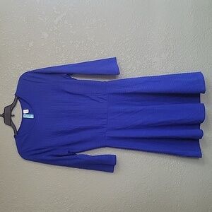 3/4 Sleeve Royal Blue Dress